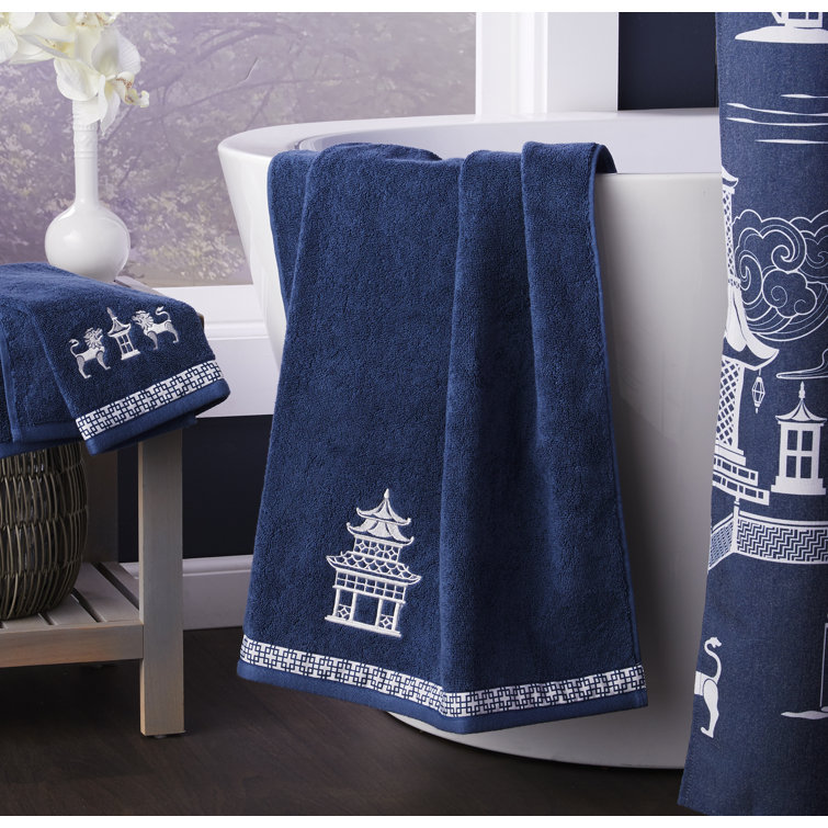 Navy blue decorative bath towels new arrivals